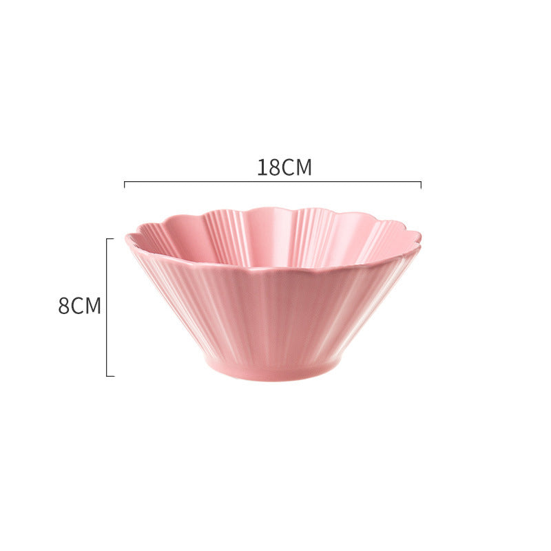 Very Berry Fluted Ramen Bowl 600 ml - Soup bowl, ceramic bowl, ramen bowl, serving bowls, salad bowls, noodle bowl | Bowls for dining table & home decor