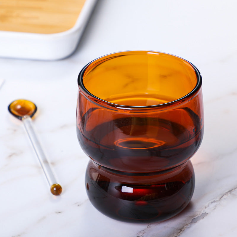 Transparent Borosilicate Glass Tumbler Amber