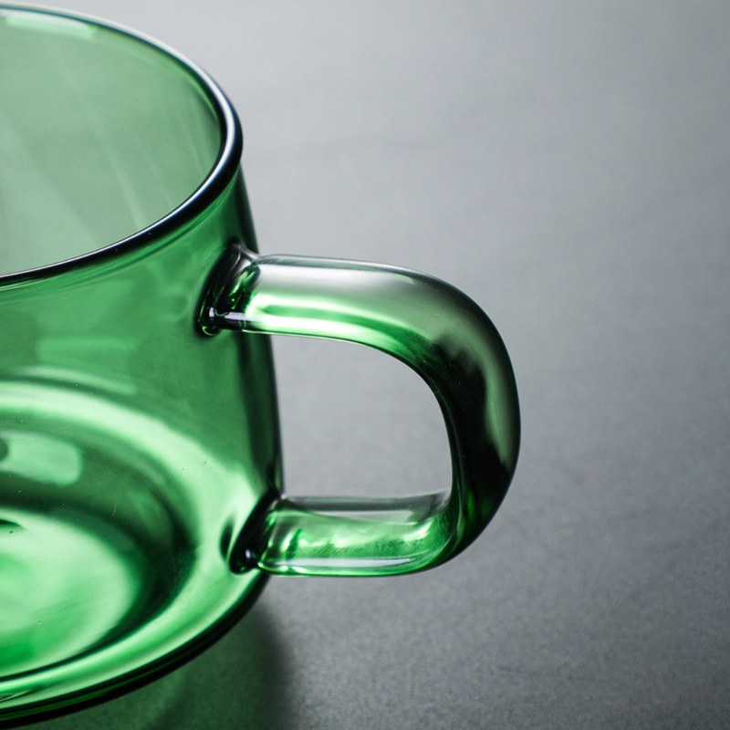 Borosilicate Glass Cup Green- Tea cup, coffee cup, cup for tea | Cups and Mugs for Office Table & Home Decoration