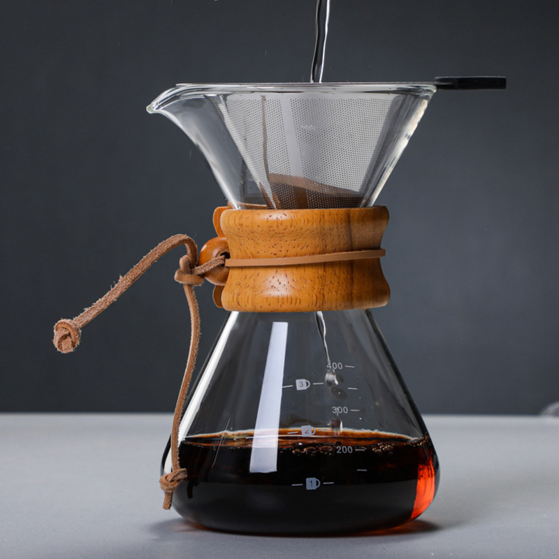 Manual Drip Coffee Maker With Borosilicate Glass Carafe- Coffee filter, coffee pot, coffee strainer | Coffee Pot and Filter for Dining table & Home decor