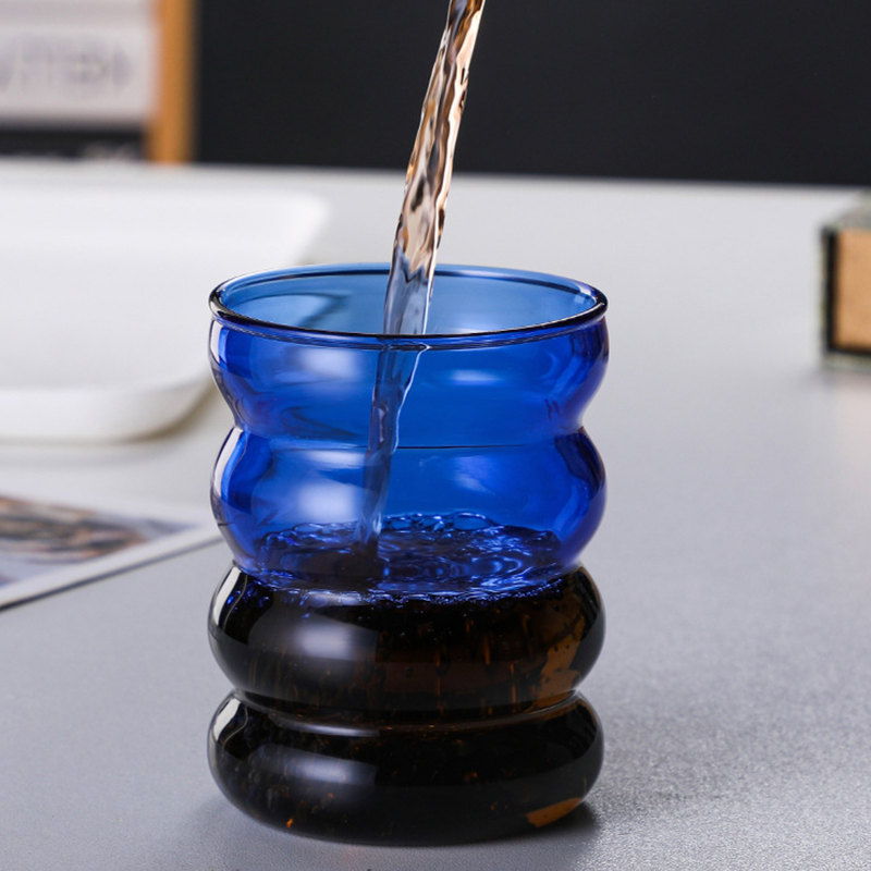 Ripple Puffy Glass Blue
