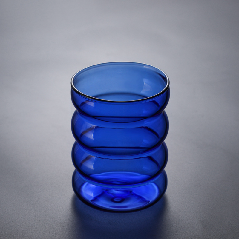 Ripple Puffy Glass Blue