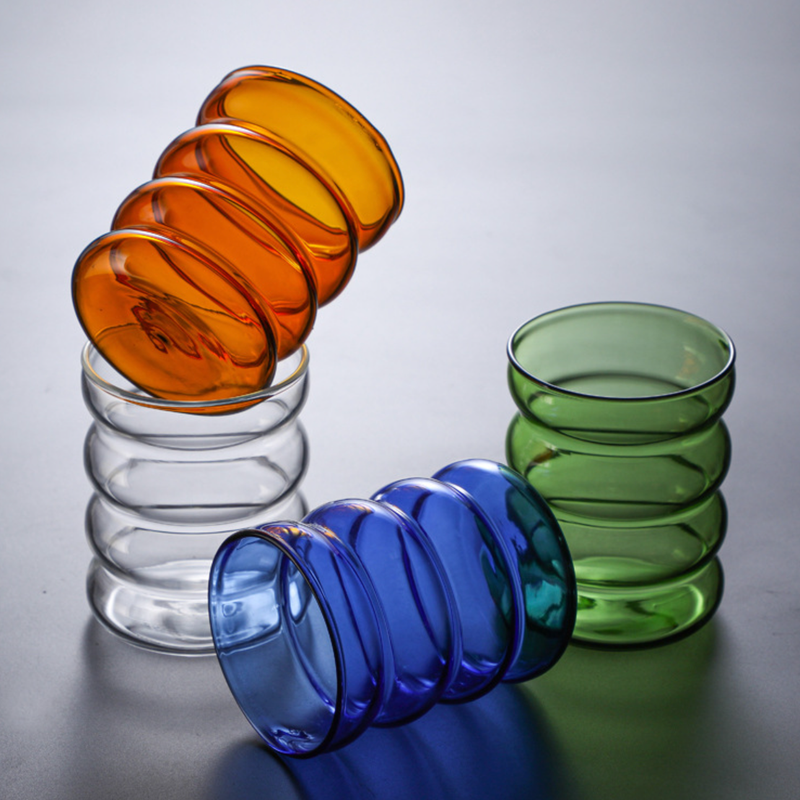 Ripple Puffy Glass Blue