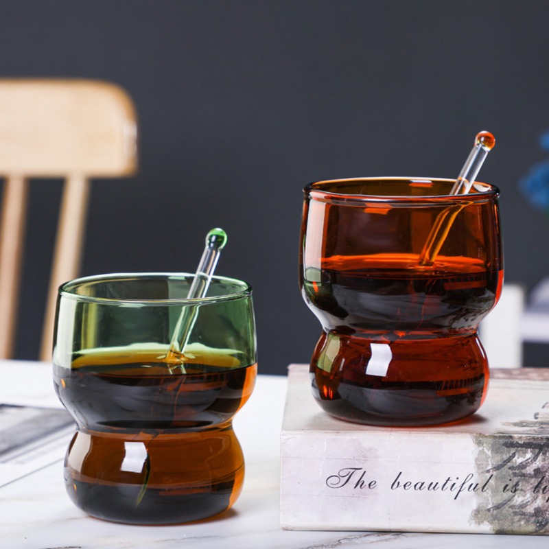 Transparent Borosilicate Glass Tumbler Amber