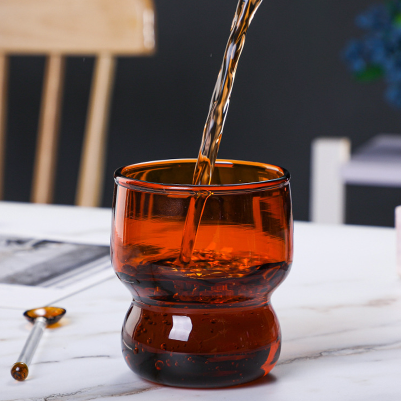 Transparent Borosilicate Glass Tumbler Amber