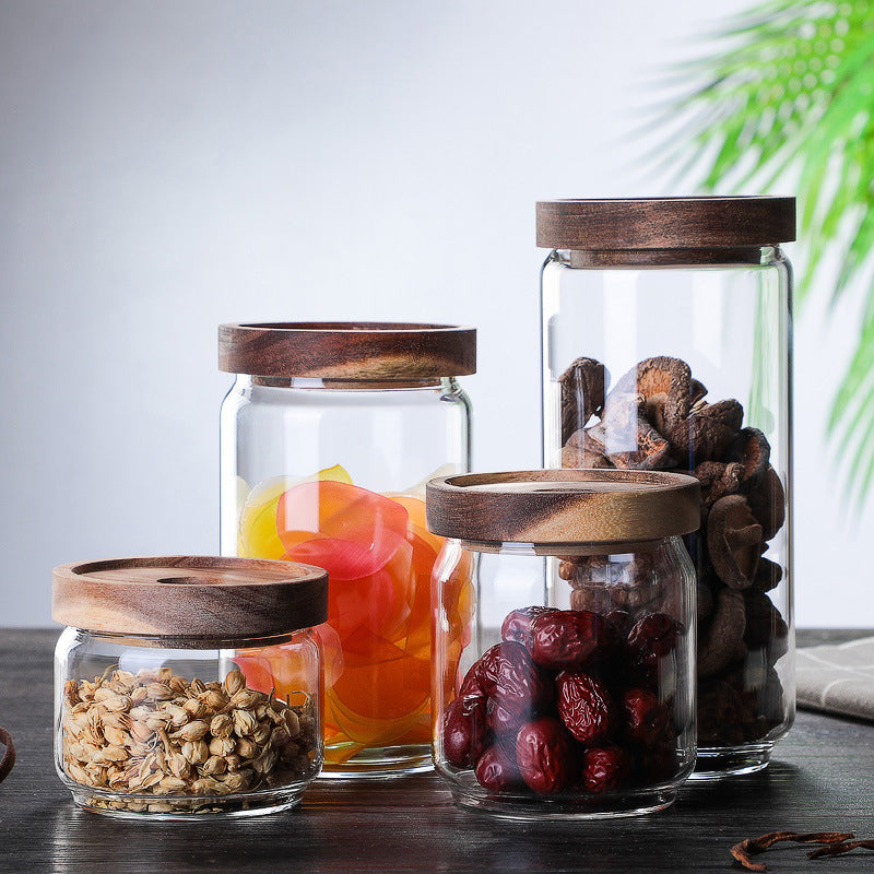 Clear Glass Jar With Lid Large - Jar