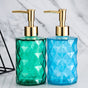 Ocean Blue Textured Glass Dispenser With Nozzle