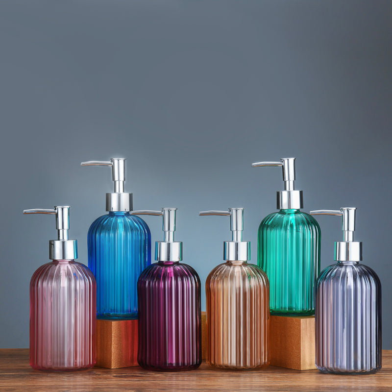 Caramel Amber Glass Dispenser with Nozzle