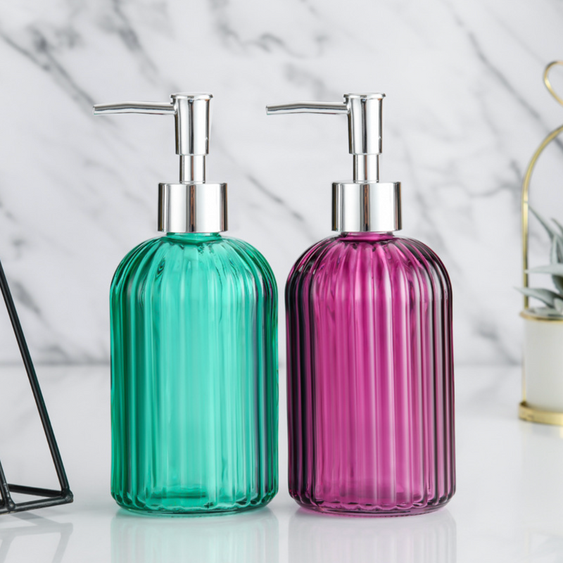 Majestic Purple Glass Dispenser With Nozzle