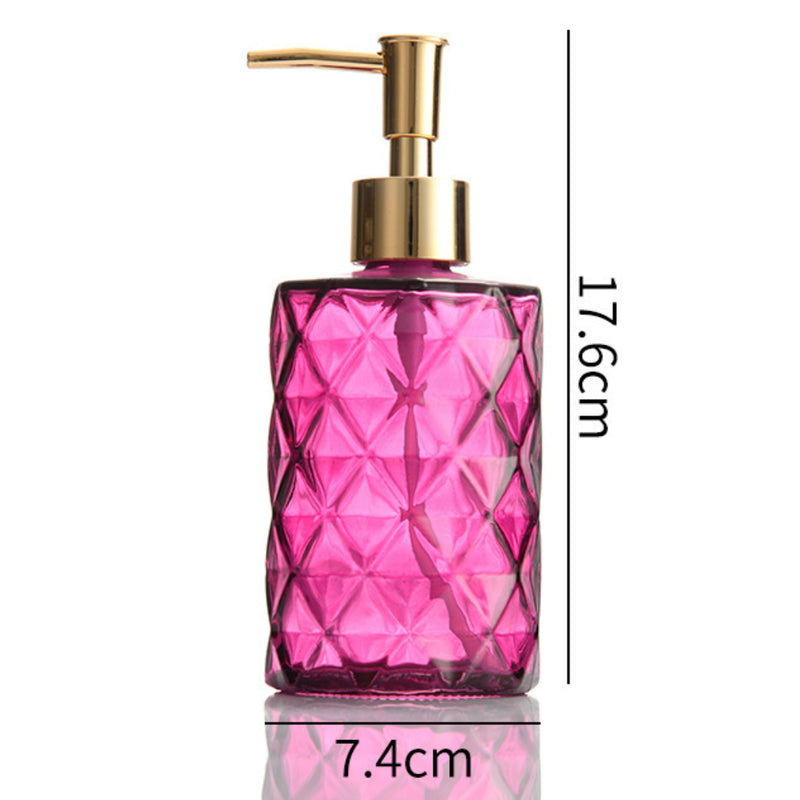 Majestic Purple Textured Glass Dispenser With Nozzle