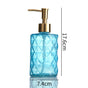 Ocean Blue Textured Glass Dispenser With Nozzle