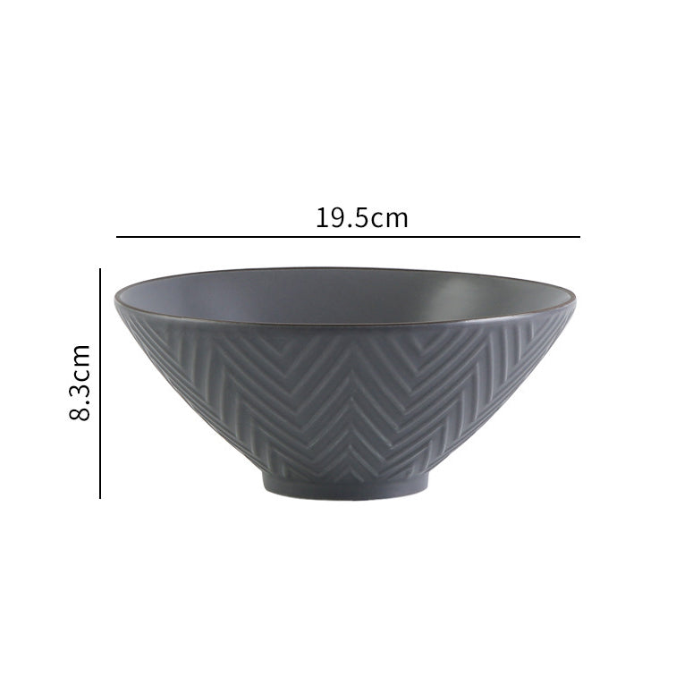 Asphalt Grey Ramen Bowl 800 ml - Soup bowl, ceramic bowl, ramen bowl, serving bowls, salad bowls | Bowls for dining table & home decor