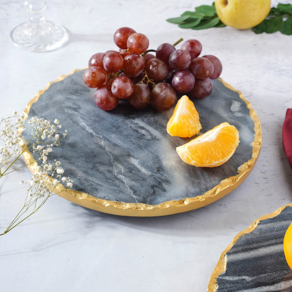Marble Platter Medium - Ceramic platter, serving platter, fruit platter | Plates for dining table & home decor