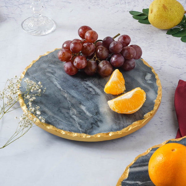 Marble Platter Medium - Ceramic platter, serving platter, fruit platter | Plates for dining table & home decor