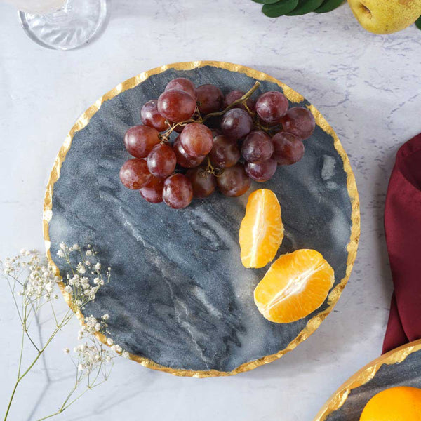 Marble Platter Medium - Ceramic platter, serving platter, fruit platter | Plates for dining table & home decor