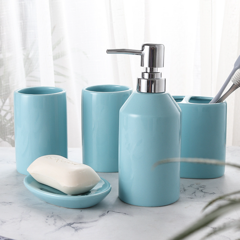 Blue Bathroom Set
