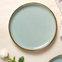 VERA Green Dinner Plate - Serving plate, snack plate, ceramic dinner plates| Plates for dining table & home decor