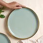 VERA Green Dinner Plate - Serving plate, snack plate, ceramic dinner plates| Plates for dining table & home decor