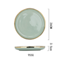 VERA Green Dinner Plate - Serving plate, snack plate, ceramic dinner plates| Plates for dining table & home decor