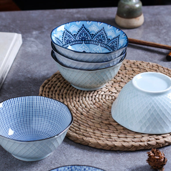 Mandala Bowls Set of 3 - Bowl,ceramic bowl, snack bowls, curry bowl, popcorn bowls | Bowls for dining table & home decor