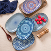 Mandala Platter Set of 2 - Ceramic platter, serving platter, fruit platter | Plates for dining table & home decor