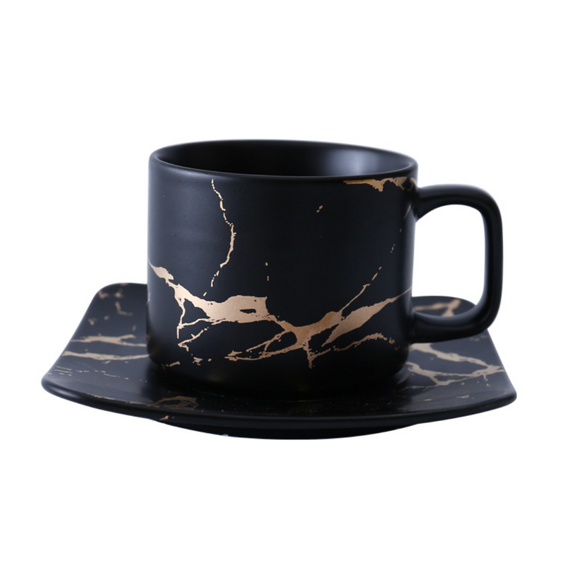 Marble Tea Cup and Saucer- Tea cup, coffee cup, cup for tea | Cups and Mugs for Office Table & Home Decoration