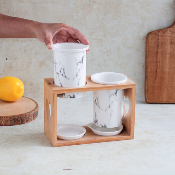 Marble Cutlery Holder - Kitchen Tool