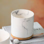 Marble Aura Planter Pot With Coaster Set Of 2