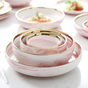 Pink Marble Bowls - Bowl, ceramic bowl, serving bowls, noodle bowl, salad bowls, bowl for snacks, large serving bowl | Bowls for dining table & home decor