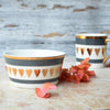 MERRY Heart Snack Bowl 400 ml - Bowl,ceramic bowl, snack bowls, curry bowl, popcorn bowls | Bowls for dining table & home decor