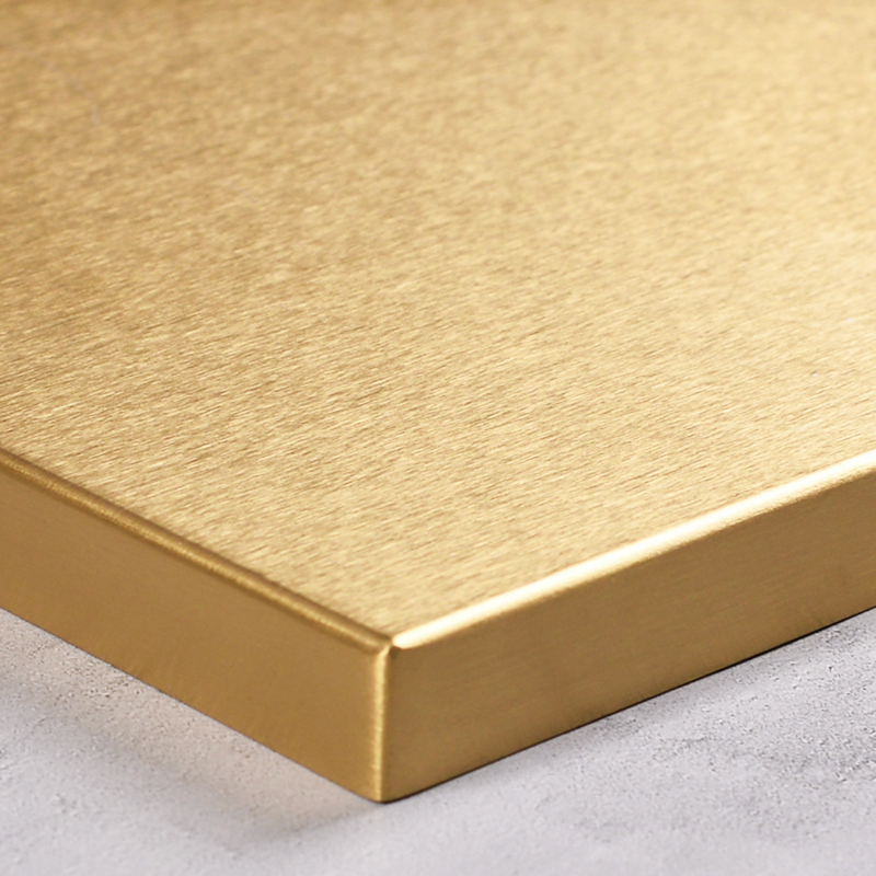 Golden Metal Tray Rectangle Small 8 Inch