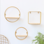 Round Metal and Wood Shelf - Wall shelf and floating shelf | Shop wall decoration & home decoration items