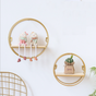 Round Metal and Wood Shelf - Wall shelf and floating shelf | Shop wall decoration & home decoration items