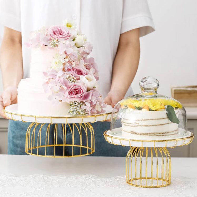 Metallic Cake Stand 8 inch