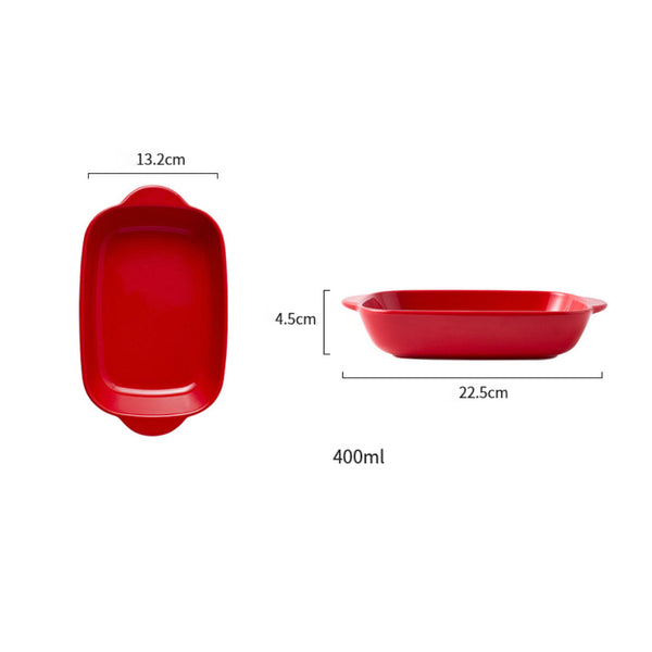 Microwave Oven Baking Dish Red 8.5 Inch