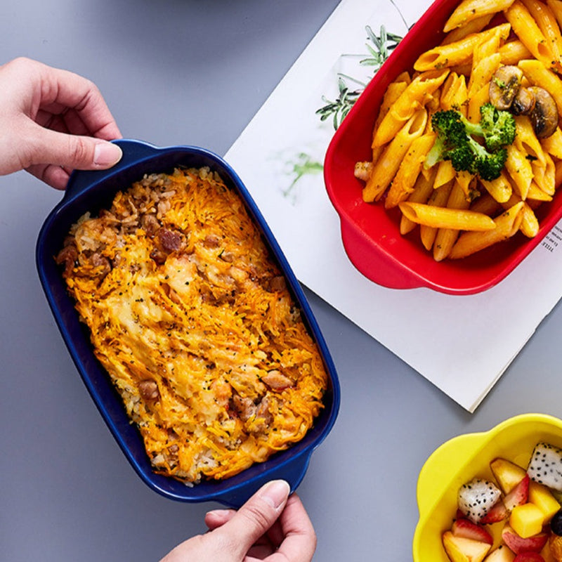 Microwave Oven Baking Dish Dark Blue 8.5 Inch - Baking Dish