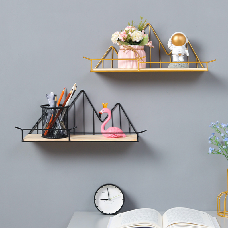 Mountain Shaped Shelf Black - Wall shelf and floating shelf | Shop wall decoration & home decoration items