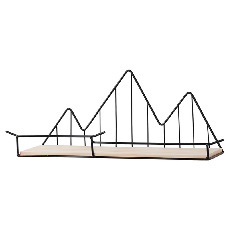 Mountain Shaped Shelf Black - Wall shelf and floating shelf | Shop wall decoration & home decoration items
