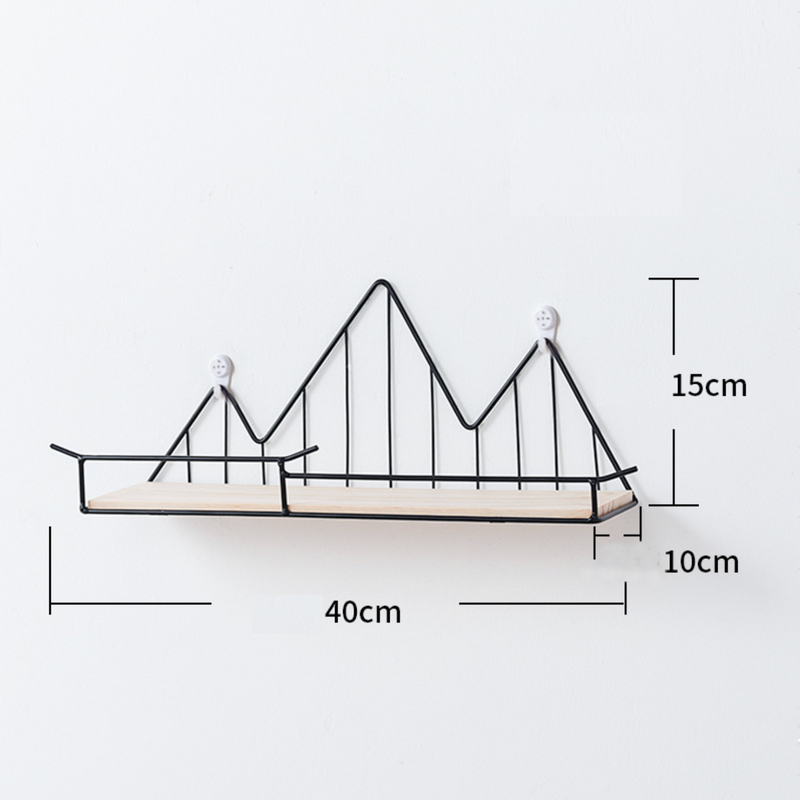 Mountain Shaped Shelf Black - Wall shelf and floating shelf | Shop wall decoration & home decoration items