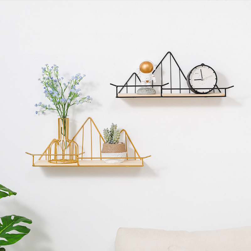 Mountain Shaped Shelf Black - Wall shelf and floating shelf | Shop wall decoration & home decoration items