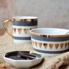 MERRY Heart Snack Bowl 400 ml - Bowl,ceramic bowl, snack bowls, curry bowl, popcorn bowls | Bowls for dining table & home decor