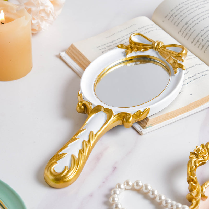 Venus Vanity Handheld Mirror White - Vanity mirror: Buy mirror online | Mirror for dressing table and room decor