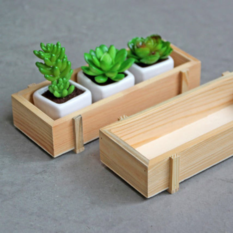 Wooden Plant Holder - Set of 2 - Basket | Crate