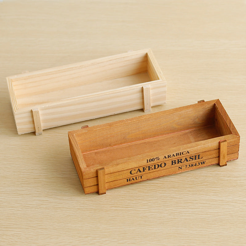 Wooden Plant Holder - Set of 2 - Basket | Organizer | Crate