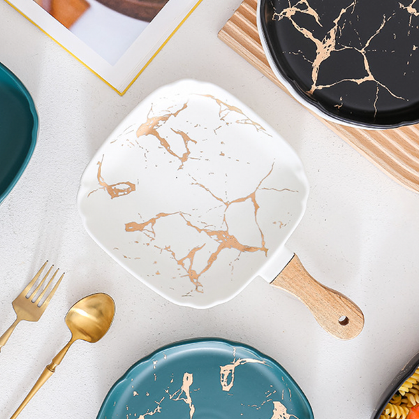 Marble Texture Square Dish