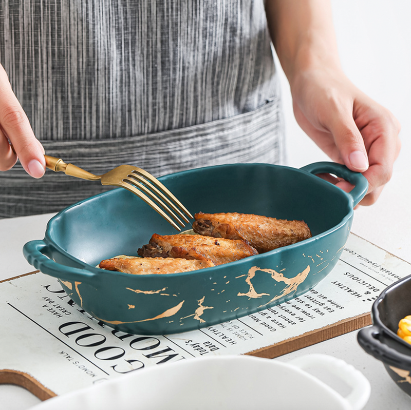 Marble Serving Tray Large - Bowl, ceramic bowl, serving bowls, noodle bowl, salad bowls, bowl for snacks, snack bowl sets | Bowls for dining table & home decor