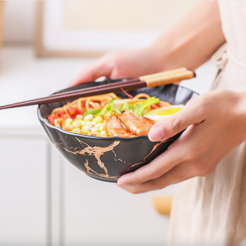 Marble Texture Soup Bowl - Bowl, soup bowl, ceramic bowl, snack bowls, curry bowl, popcorn bowls | Bowls for dining table & home decor