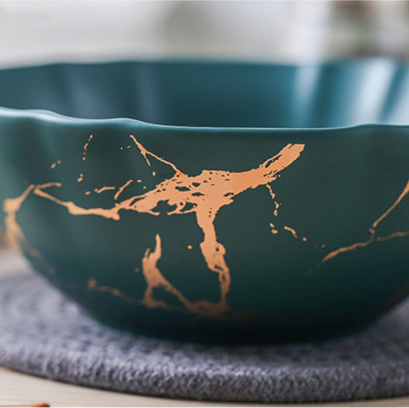 Marble Texture Soup Bowl - Bowl, soup bowl, ceramic bowl, snack bowls, curry bowl, popcorn bowls | Bowls for dining table & home decor