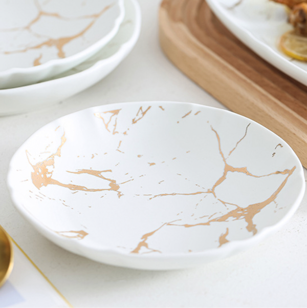 Ceramic Salad Plate - Serving plate, snack plate, dessert plate | Plates for dining & home decor