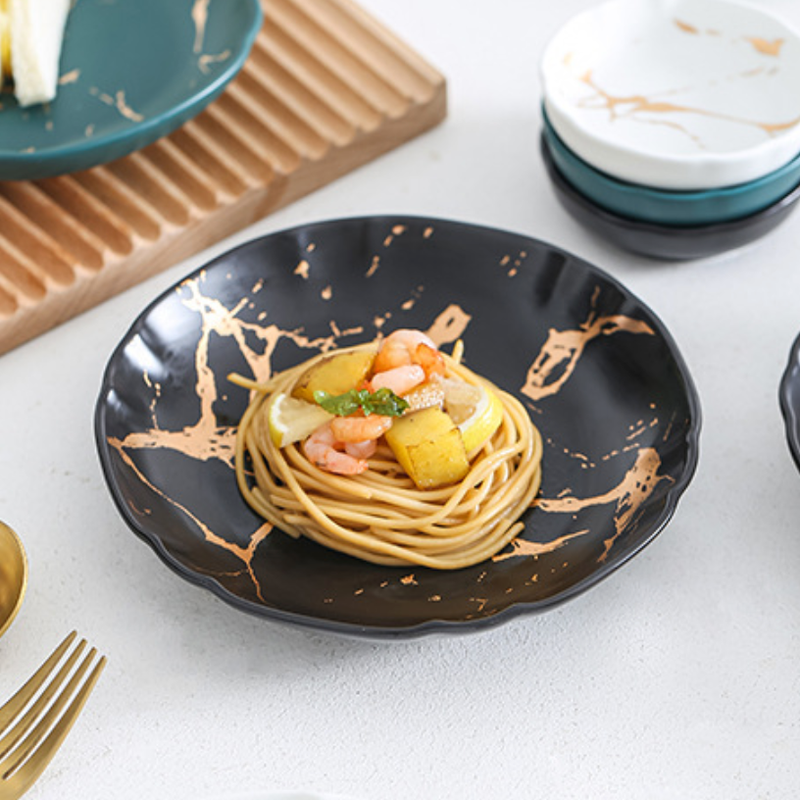 Ceramic Salad Plate - Serving plate, snack plate, dessert plate | Plates for dining & home decor